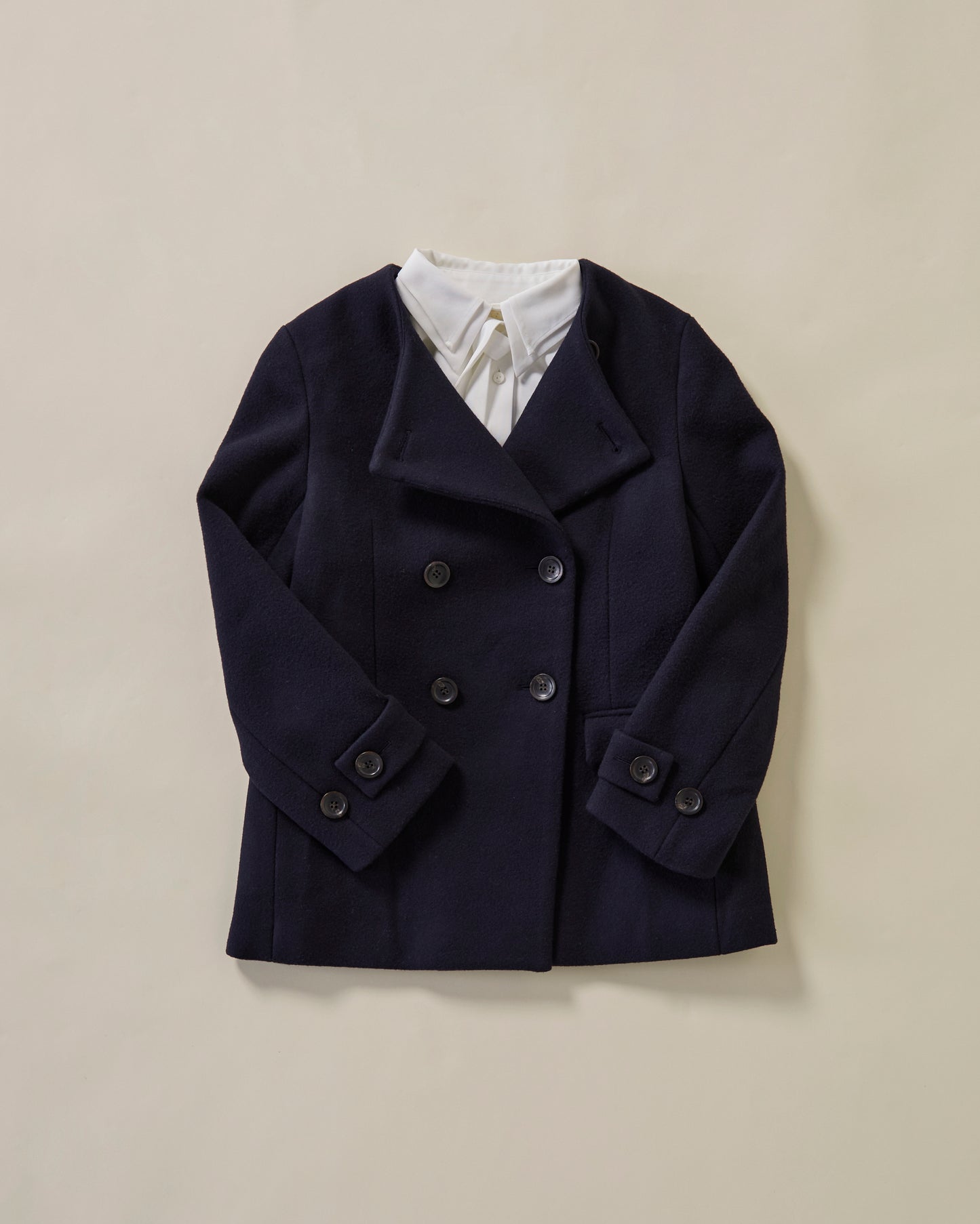 Audire melton coat (Dark navy)