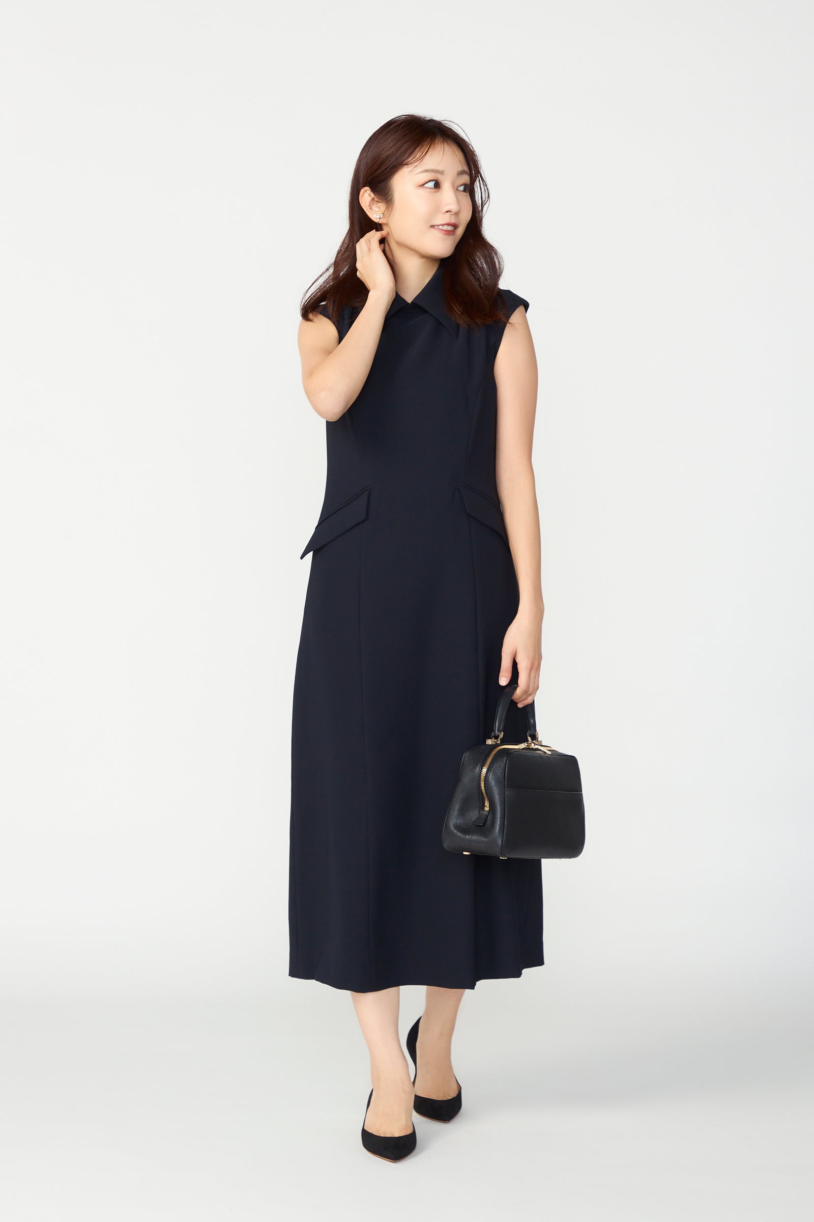 Metropolitan lady dress(Navy) – Audire Metropolitan lady dress(Navy) – Audire