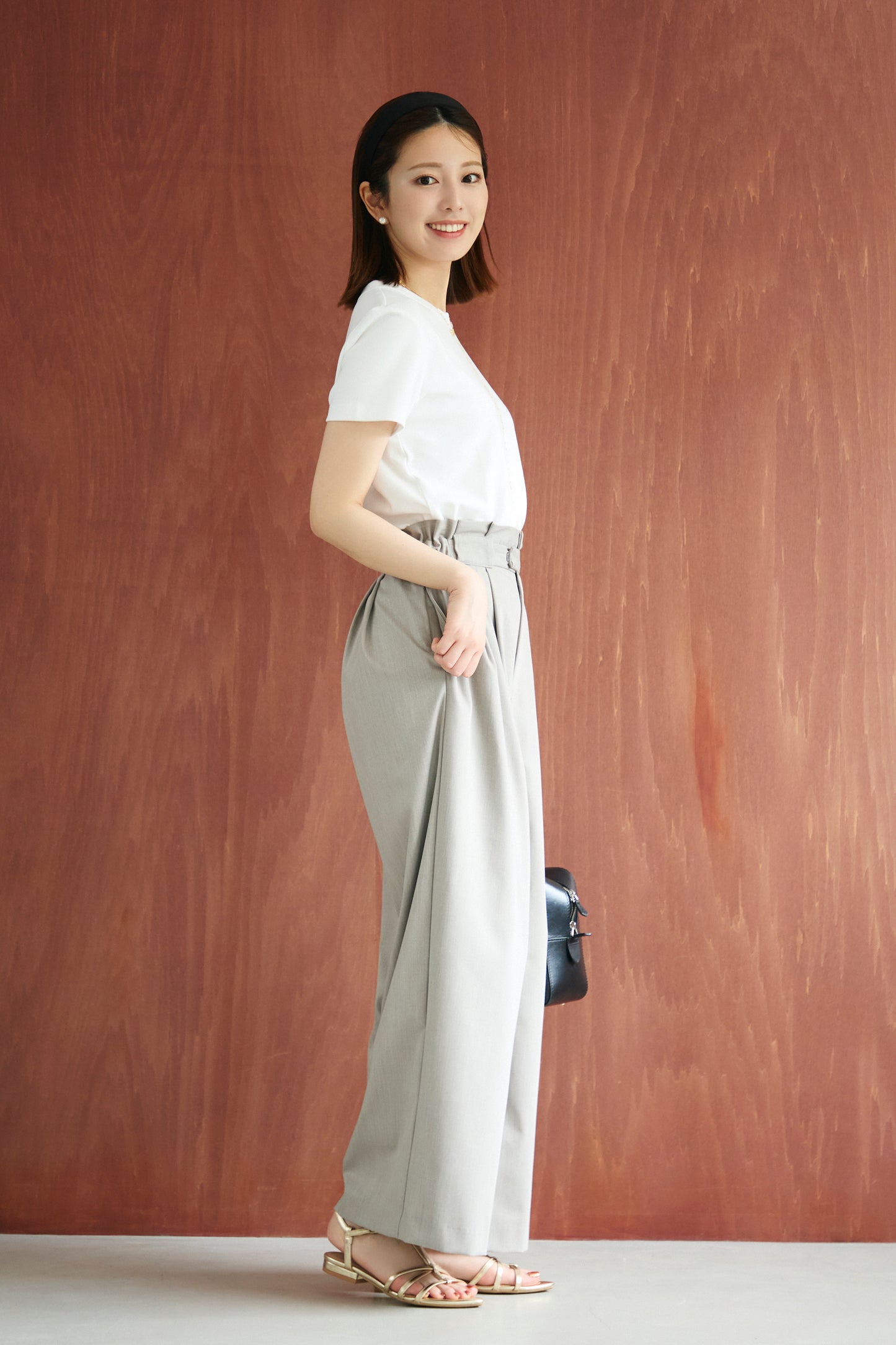 Smart tuck pants(Beige)