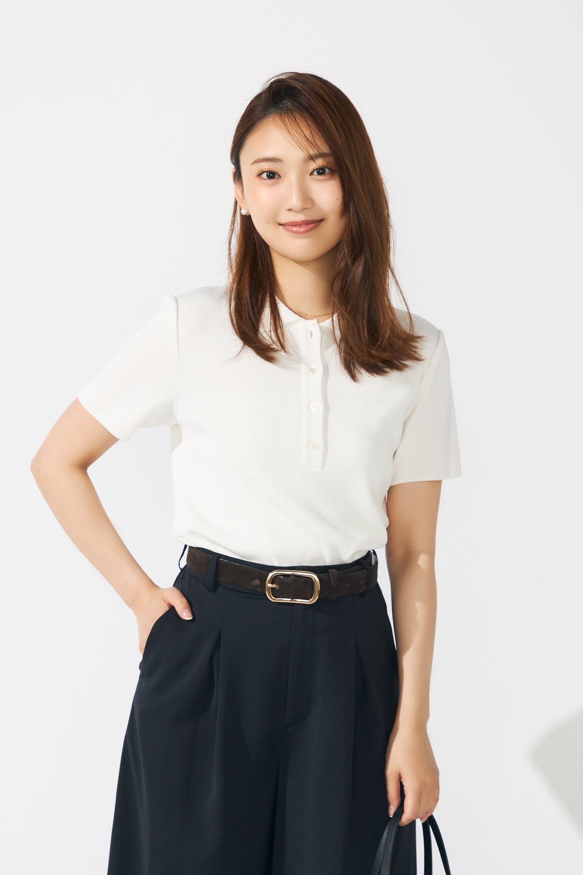 Cool knit polo(White)