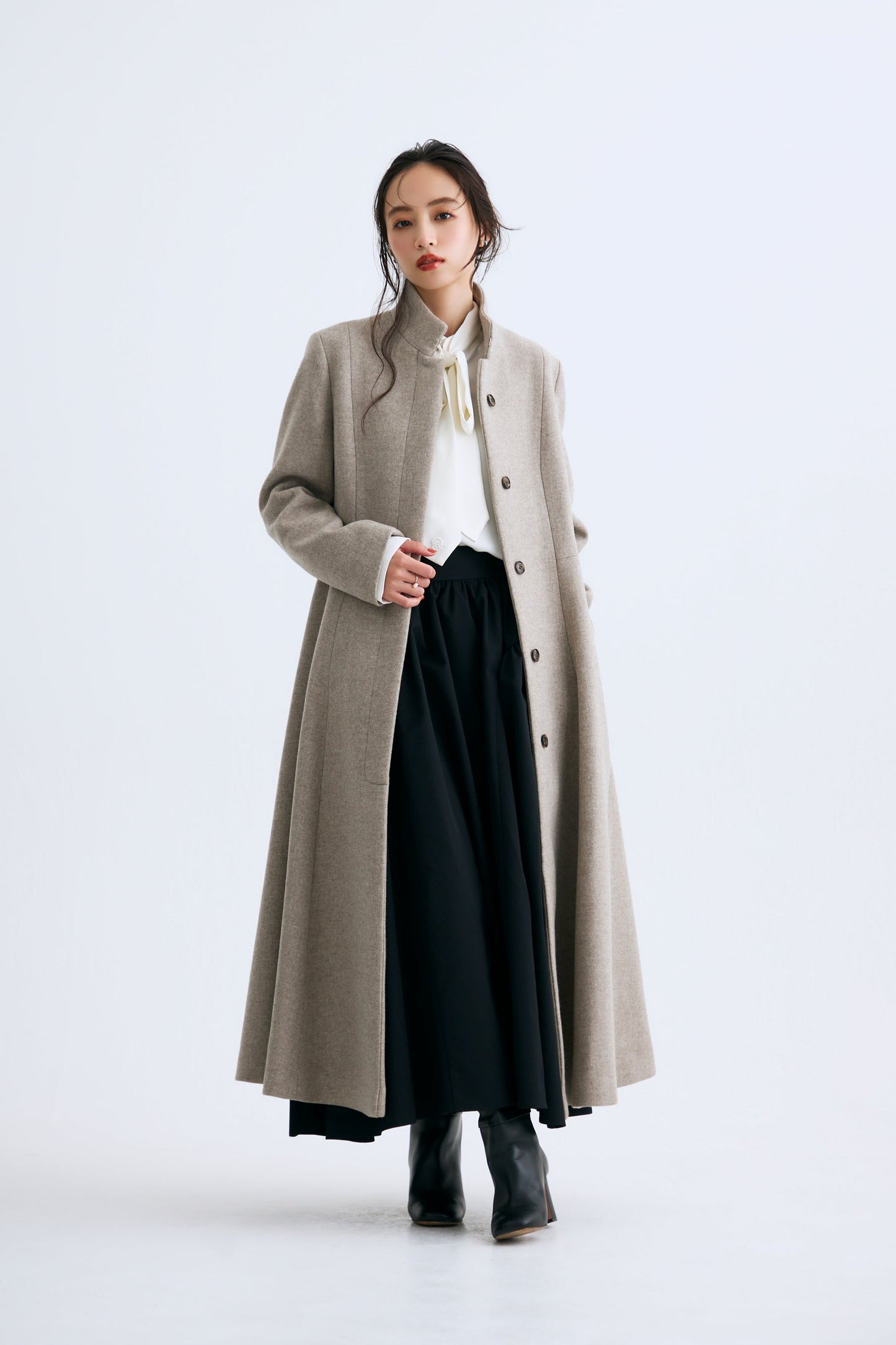 Opera gather skirt(Black)