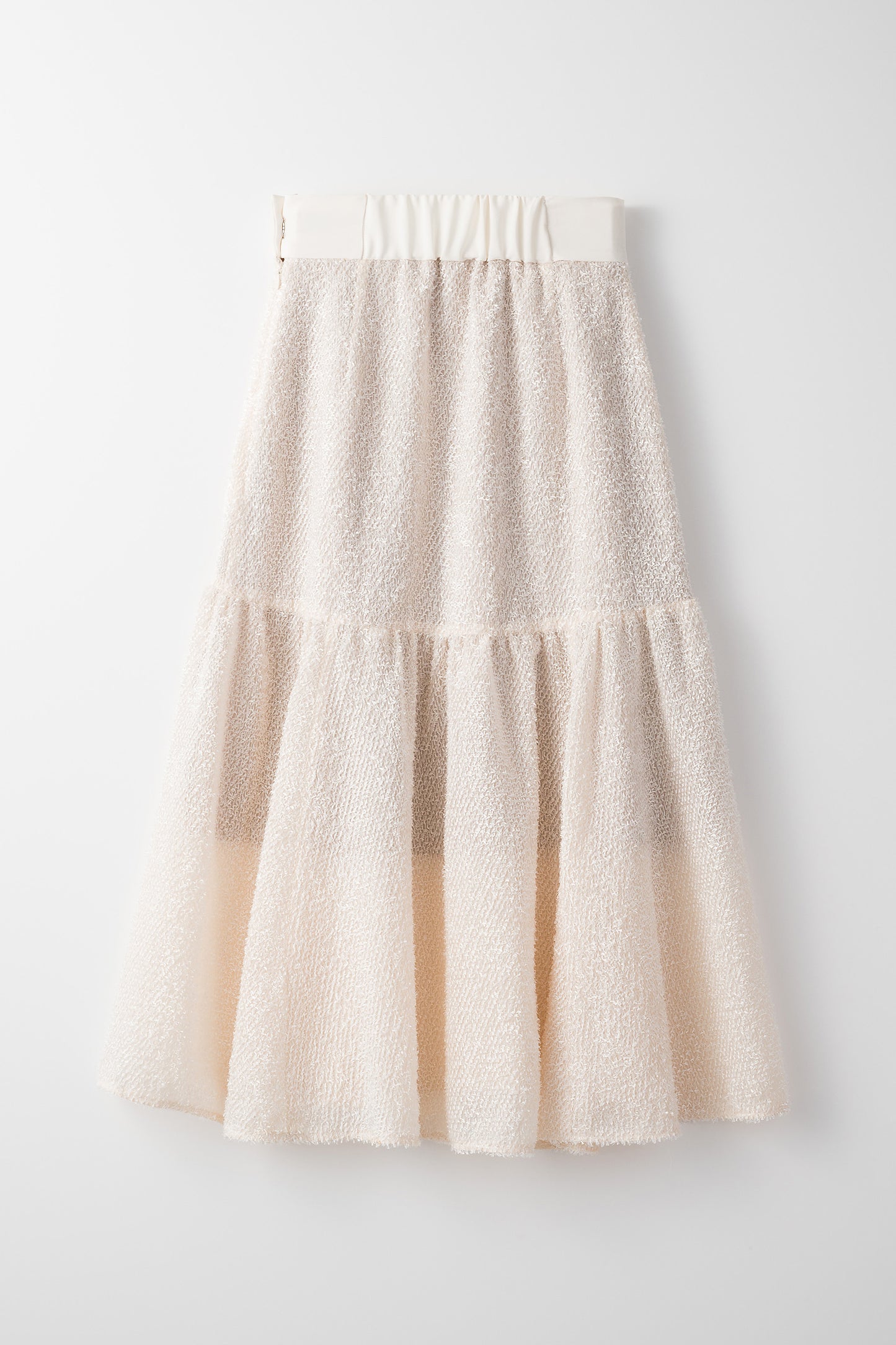 Airy jacquard skirt (White)