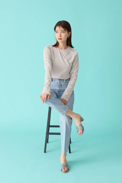 Audire glaze rib tops (Gray beige)