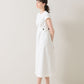 Waist tuck dress (White)