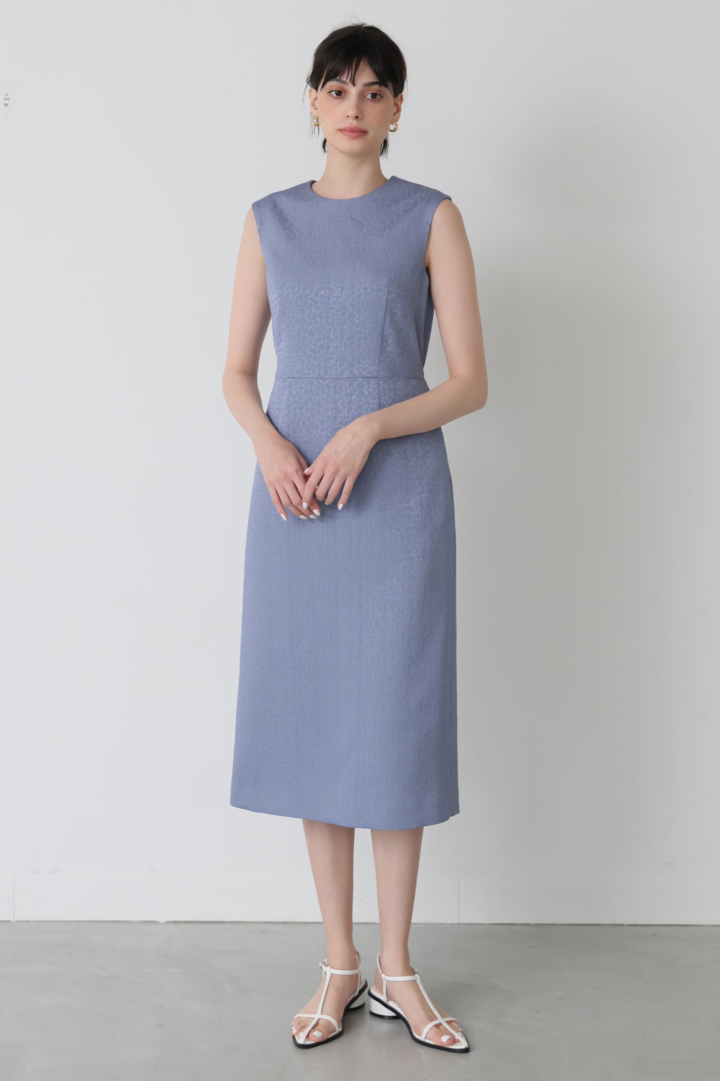 Everywhere jacquard dress (Blue gray)