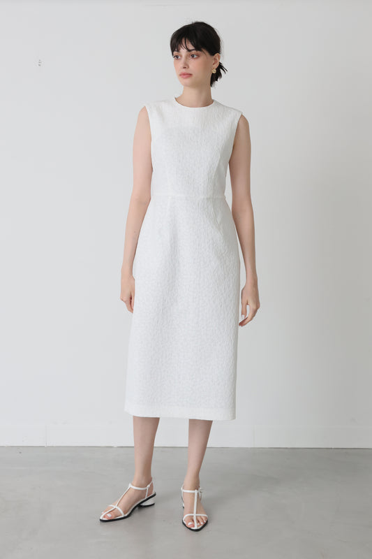 Everywhere jacquard dress (White/Flower)