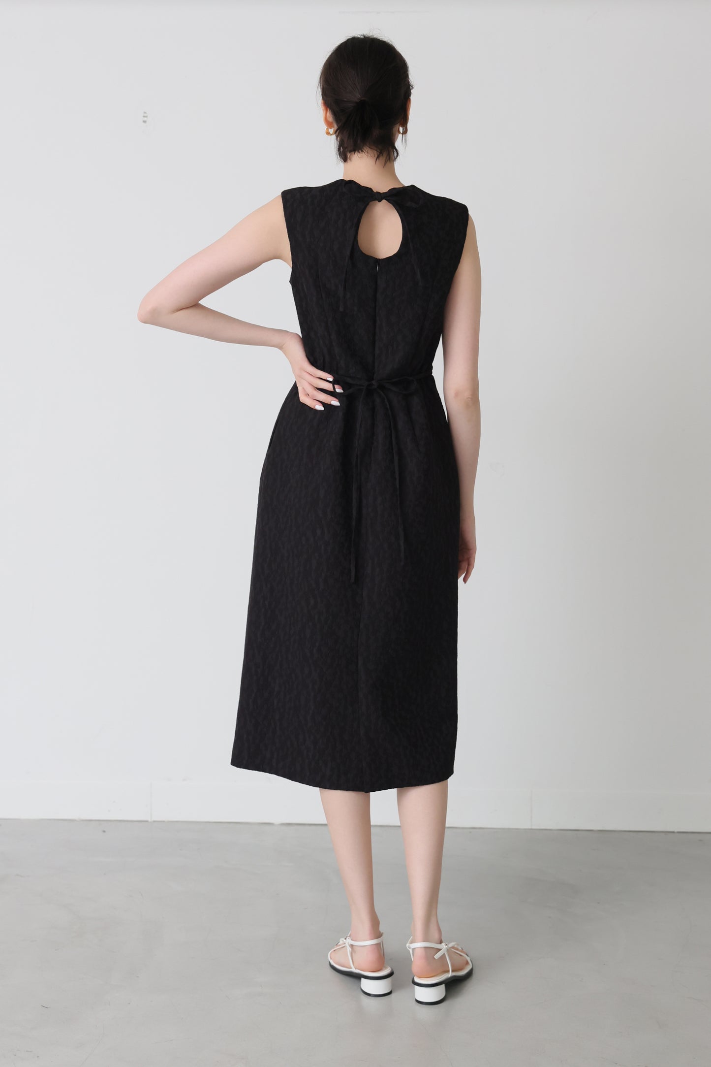 Everywhere jacquard dress (Black/Flower)