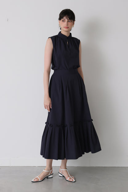 Origami tiered skirt (Navy)