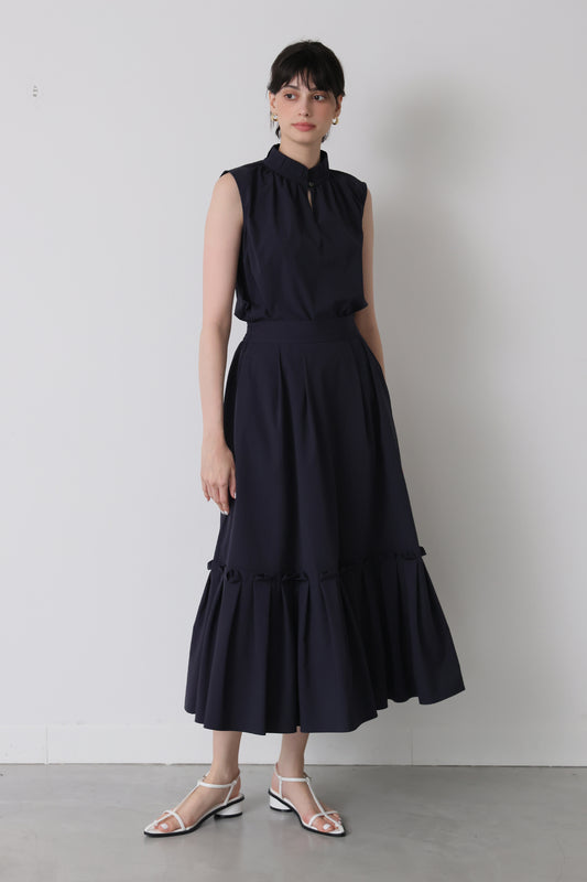Origami tiered skirt (Navy)