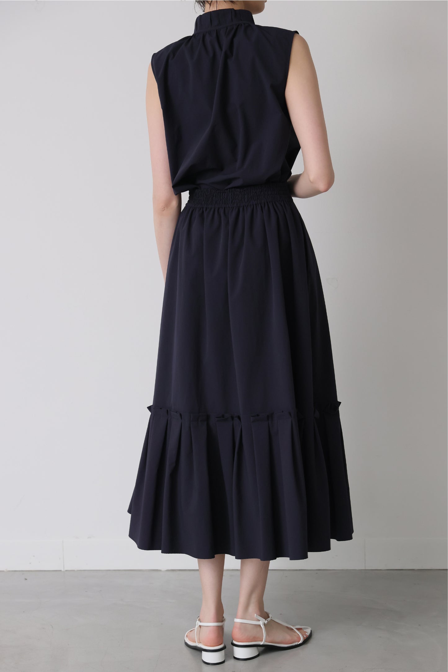 Origami tiered skirt (Navy)