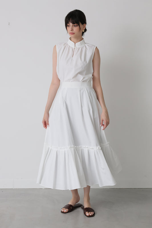 Origami tiered skirt (White)