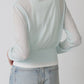 Slight glitter sheer cardigan (Mist blue)