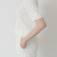 Jane half-sleeve knit tops (White)