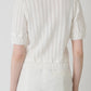 Jane half-sleeve knit tops (White)