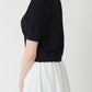 Jane half-sleeve knit tops (Navy)