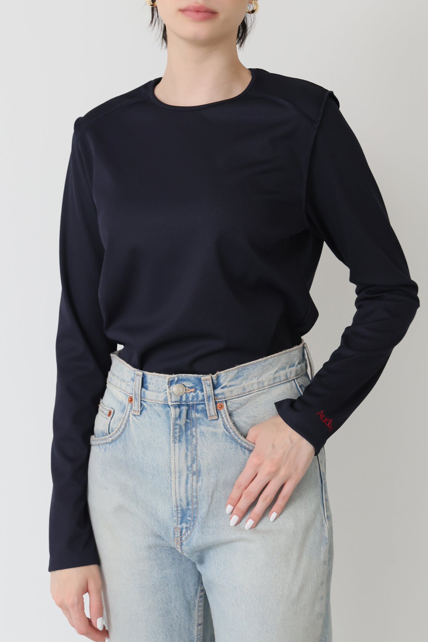 Audire glaze rib tops (Navy)