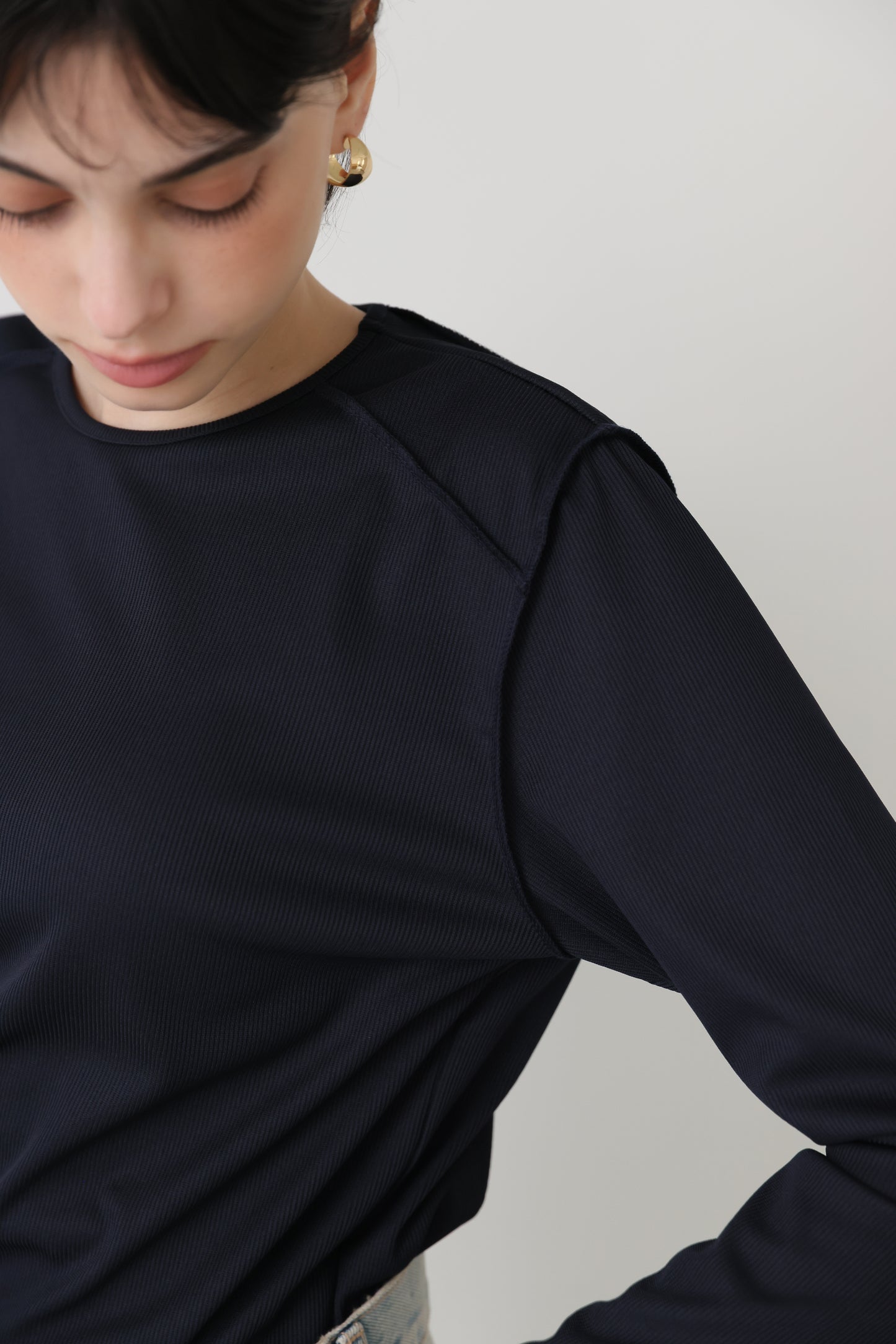 Audire glaze rib tops (Navy)