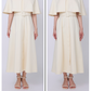 Palace cape dress (Light beige)