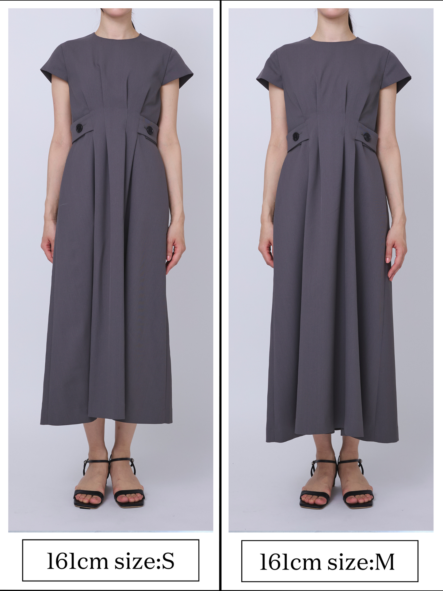 Waist tuck dress (Navy)