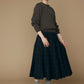 Gentle pleated skirt (Black watch)