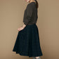 Gentle pleated skirt (Black watch)