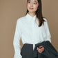 Double collar dress shirt (White)