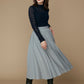 Gentle pleated skirt (Light gray)