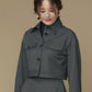 Gentle blouson (Dark gray)