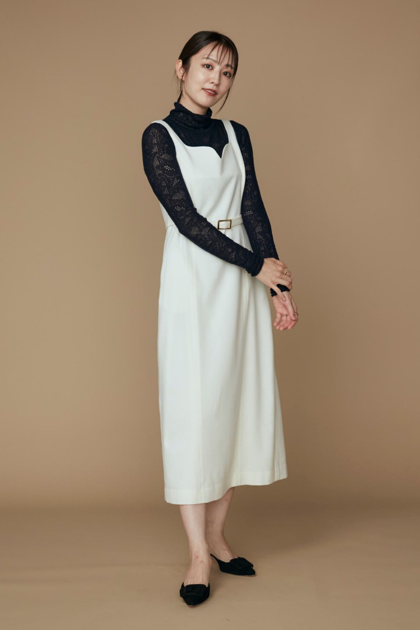 Wool  jumper skirt (Ivory)