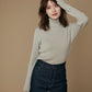 Pleasant rib turtle sweater (Ecru)