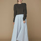 Blooming jacquard skirt (Blue gray)