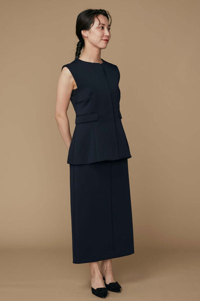 Roomy formal skirt (Dark navy) – Audire