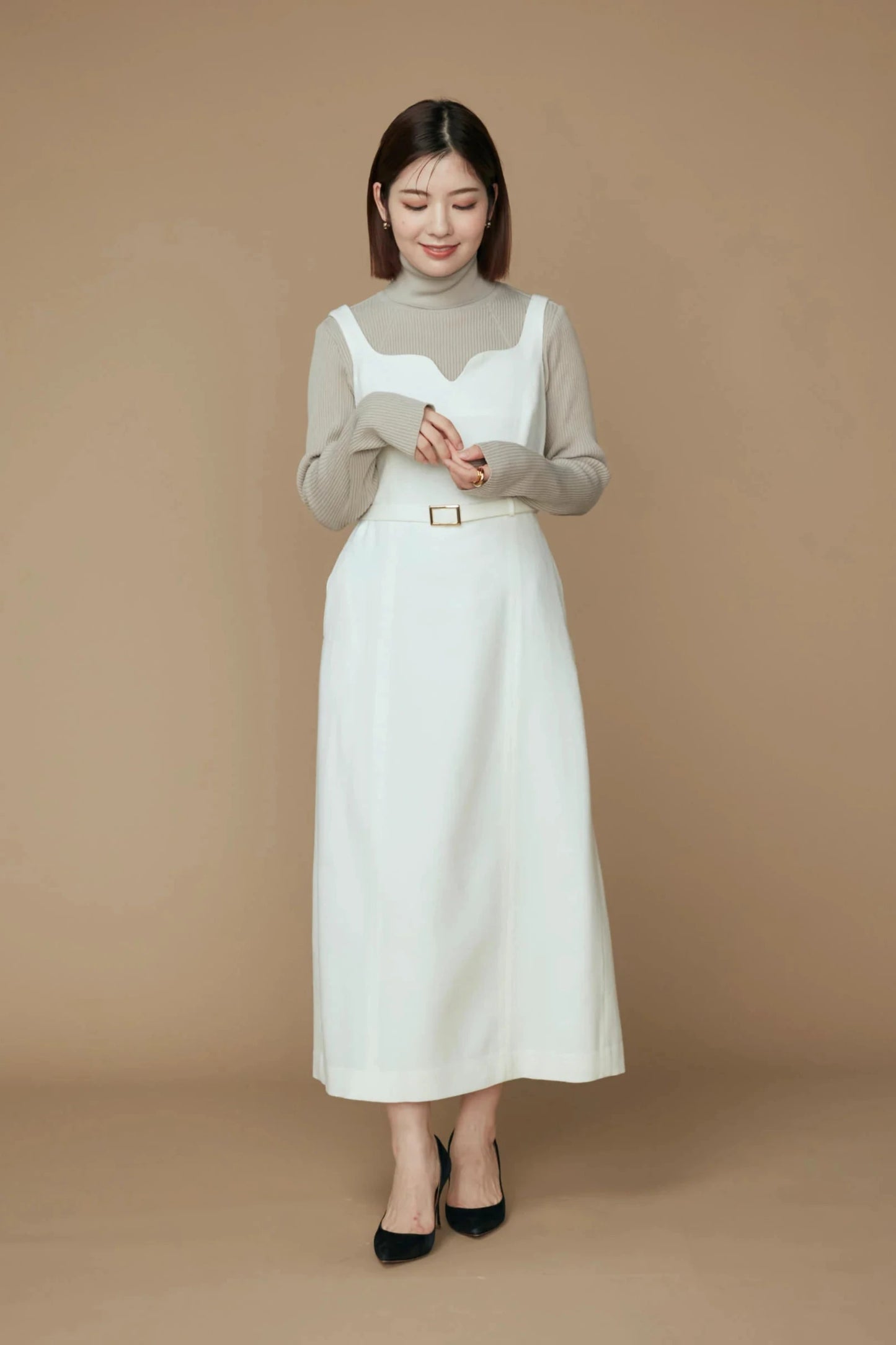 Wool  jumper skirt (Ivory)