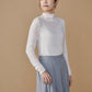 Gentle pleated skirt (Light gray)