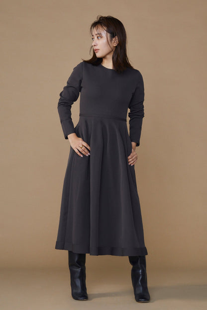 Christina knit dress (Charcoal brown)