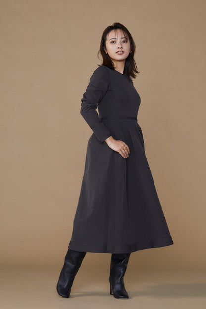 Christina knit dress (Charcoal brown)