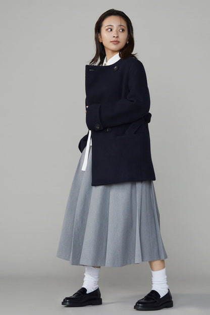 Audire melton coat (Dark navy)