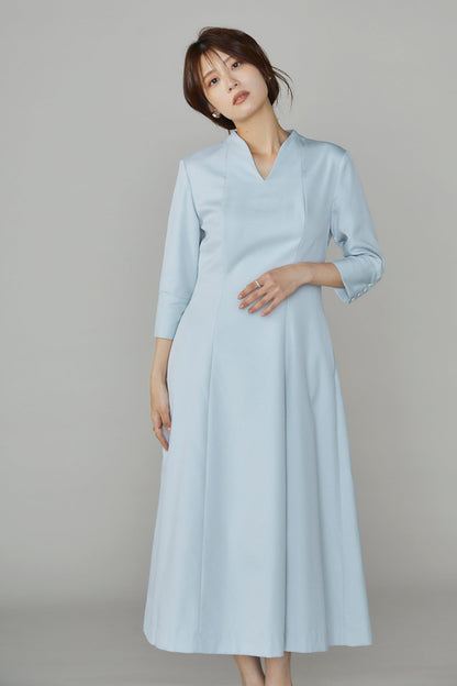 Catherine flare dress (Blue gray)