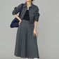 Gentle blouson (Dark gray)