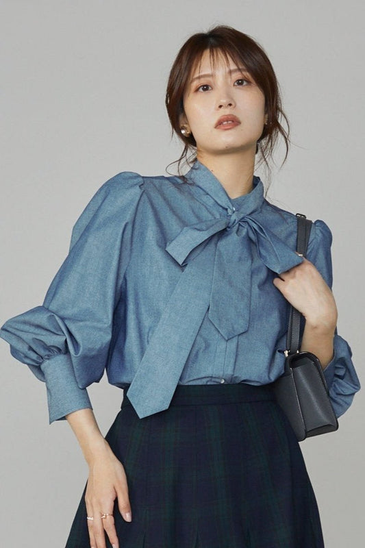 Audire bowtie volume blouse (Dungaree)