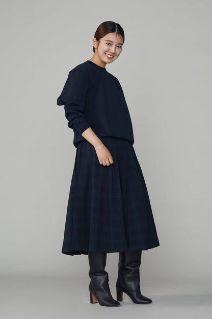 Gentle pleated skirt (Black watch)