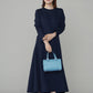 Daily jersey dress (Navy)