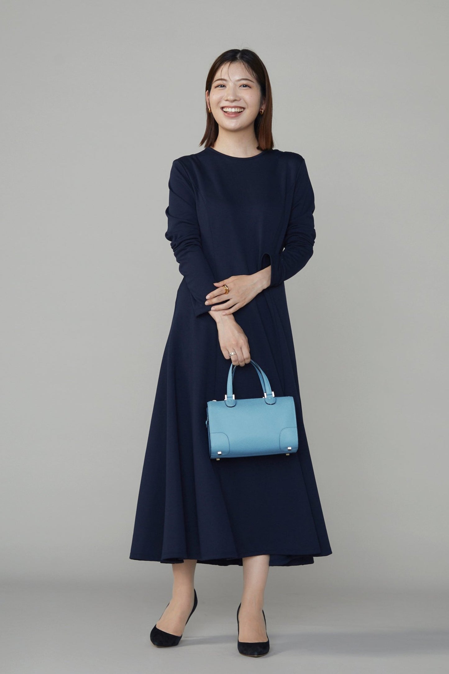 Daily jersey dress (Navy)