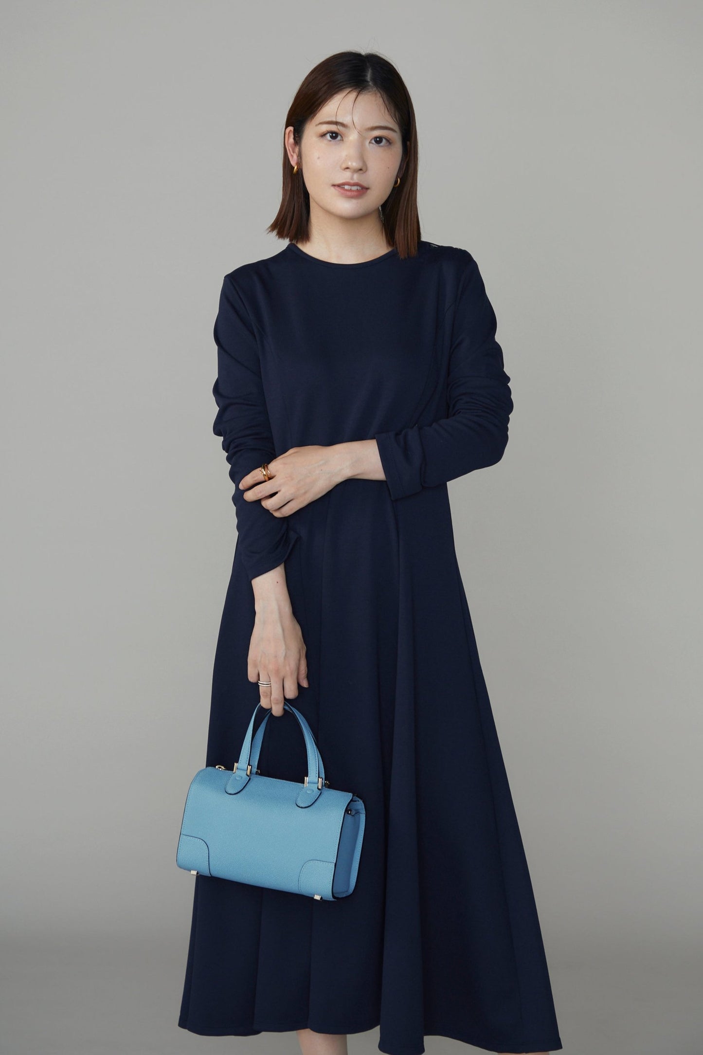 Daily jersey dress (Navy)