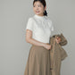 Gentle pleated skirt (Camel)