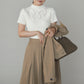 Gentle pleated skirt (Camel)