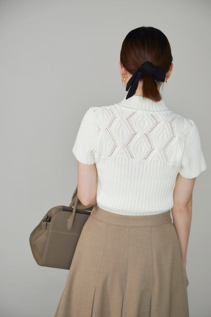 Gentle pleated skirt (Camel)