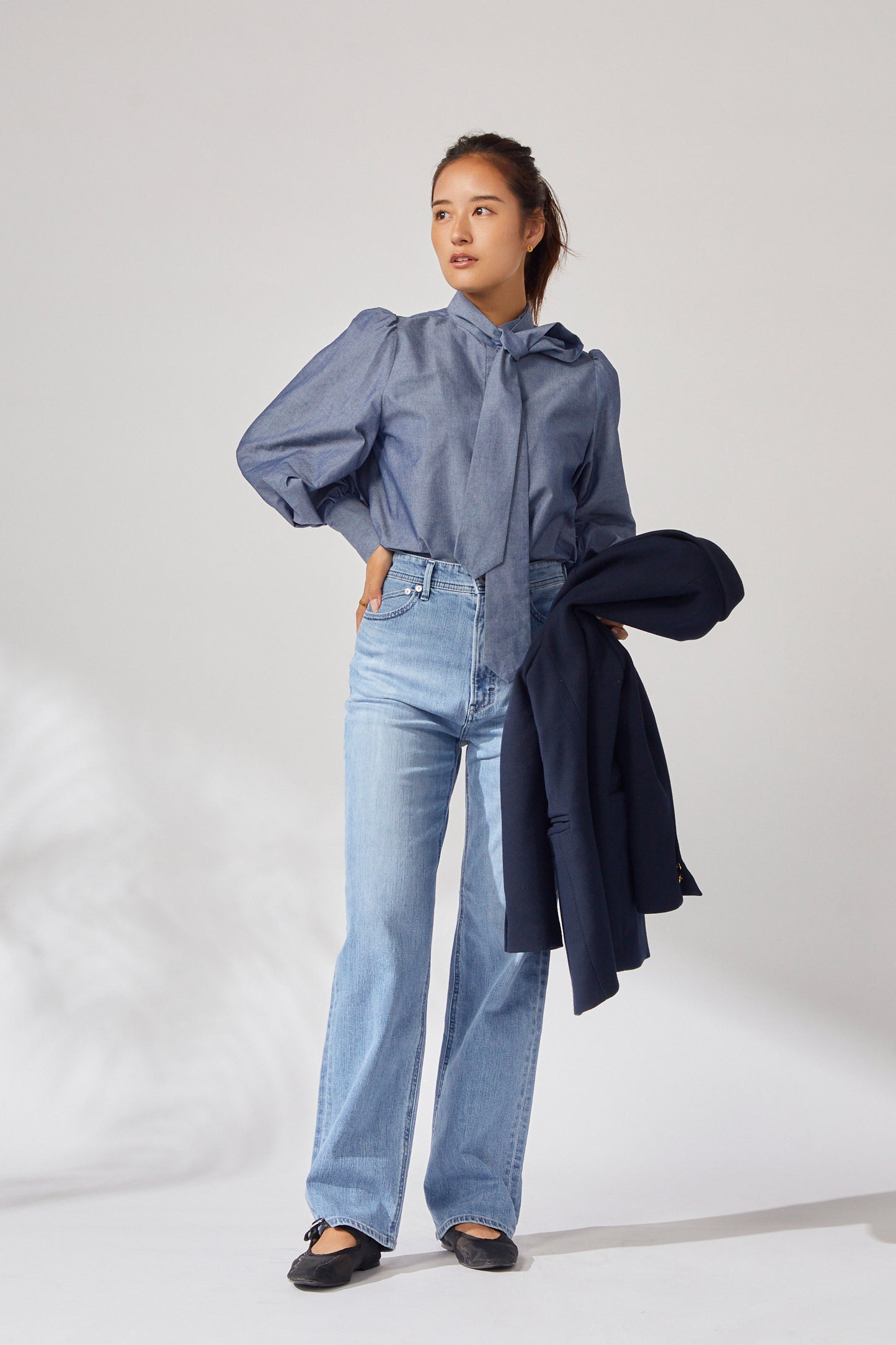 Audire bowtie volume blouse (Dungaree)