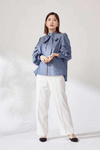 Audire bowtie volume blouse (Dungaree)