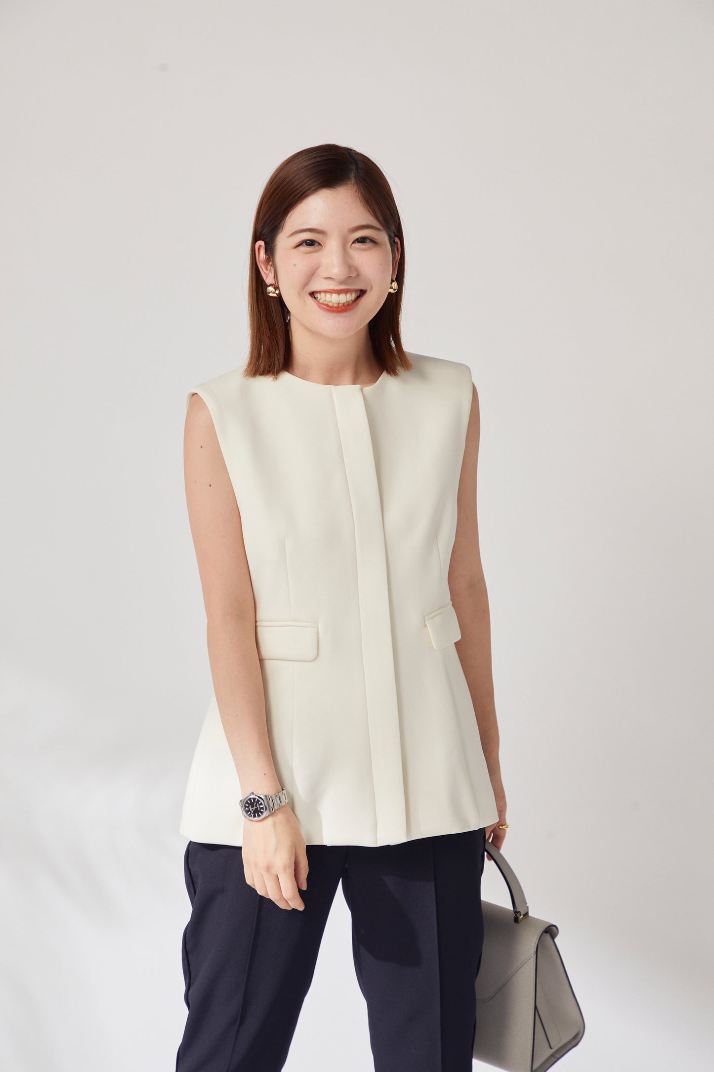 Roomy formal vest (Ivory)